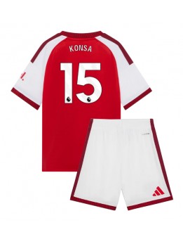 Arsenal Ezri Konsa #15 Replika Hemmakläder Barn 2026-27 Kortärmad (+ byxor)